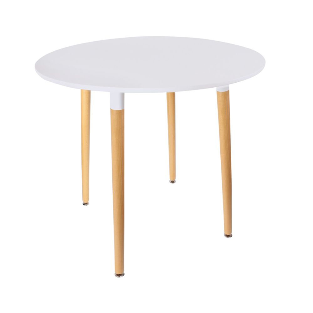 The Home Deco Factory - Table ronde scandinave Mobiliers Design - Blanche - Tables à manger