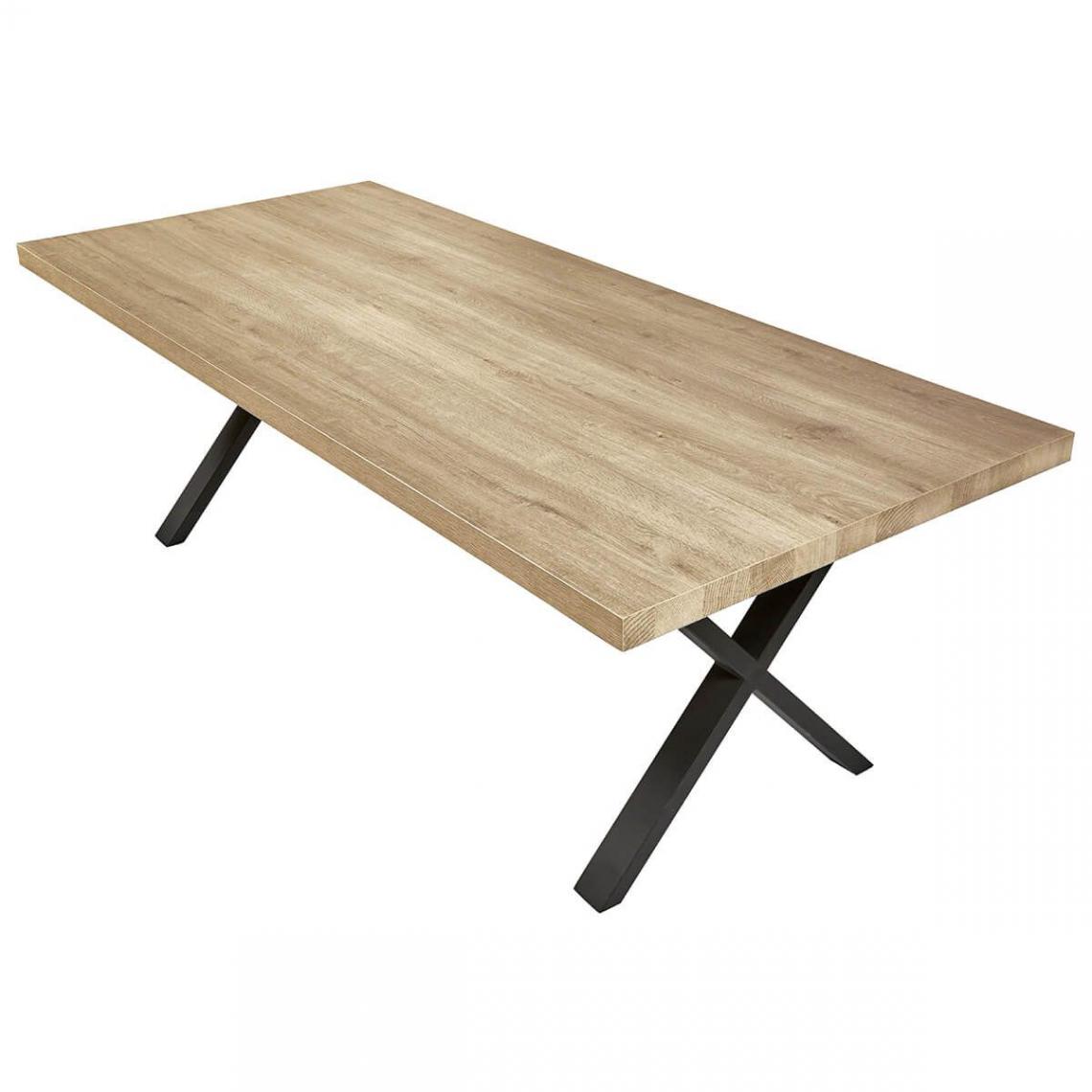 Altobuy - MASSIRE - Table Rectangulaire 200cm Aspect Bois - Tables à manger