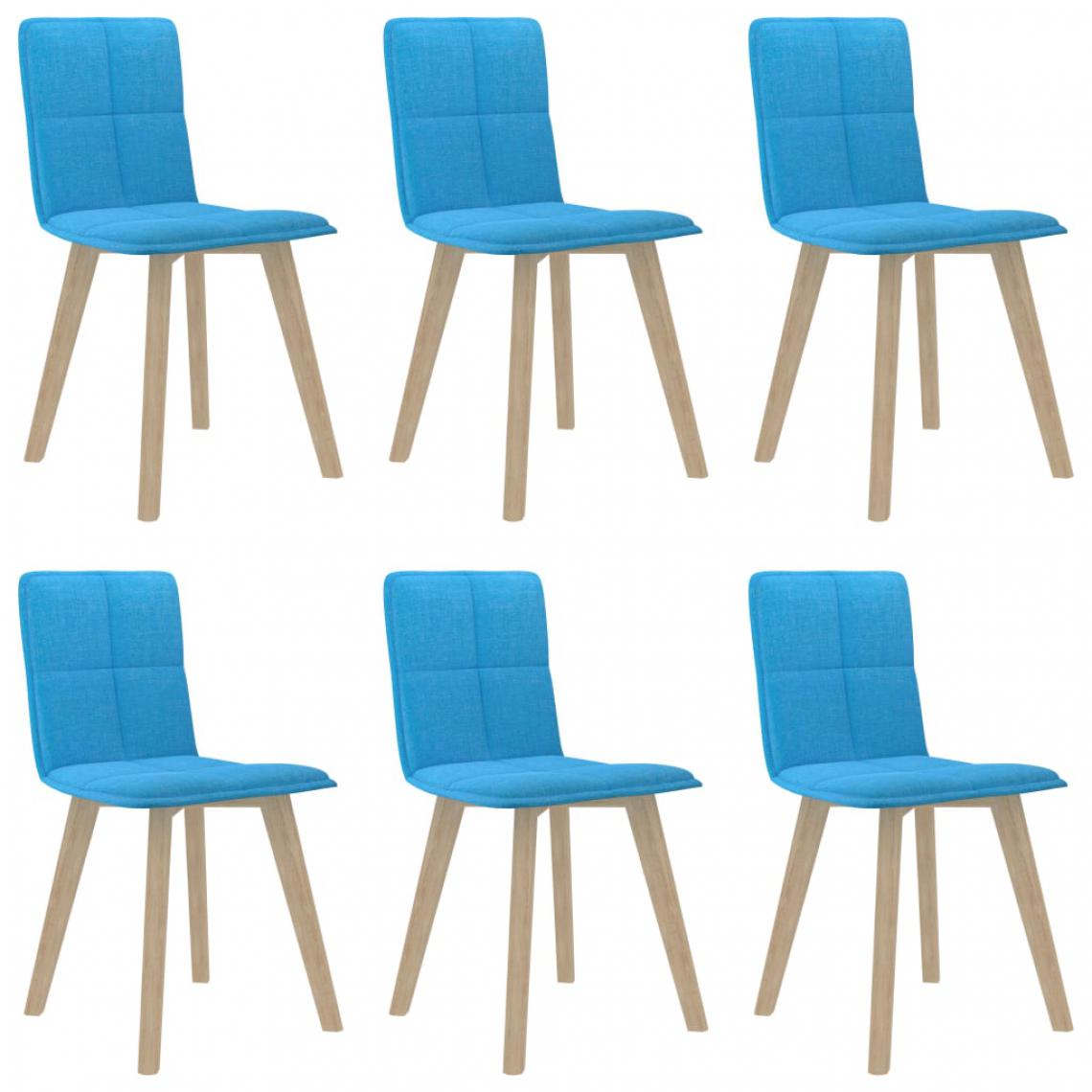 Vidaxl - vidaXL Chaises de salle à manger 6 pcs Bleu - Chaises