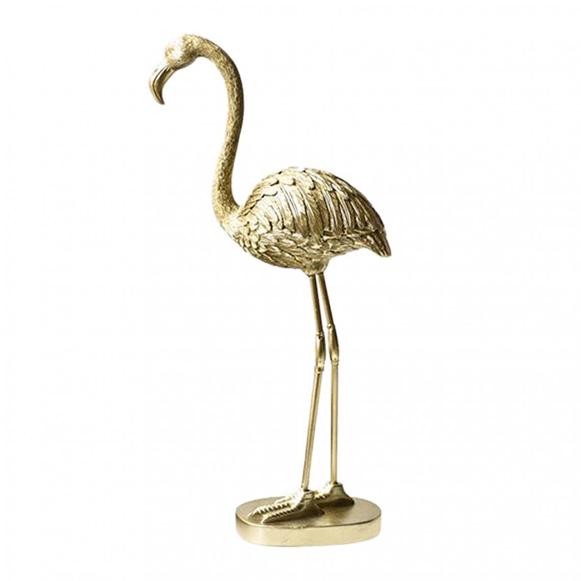 marque generique - Or Flamingo Figurine Statue Résine Animal Sculpture Oeuvre Décor À La Maison A - Statues