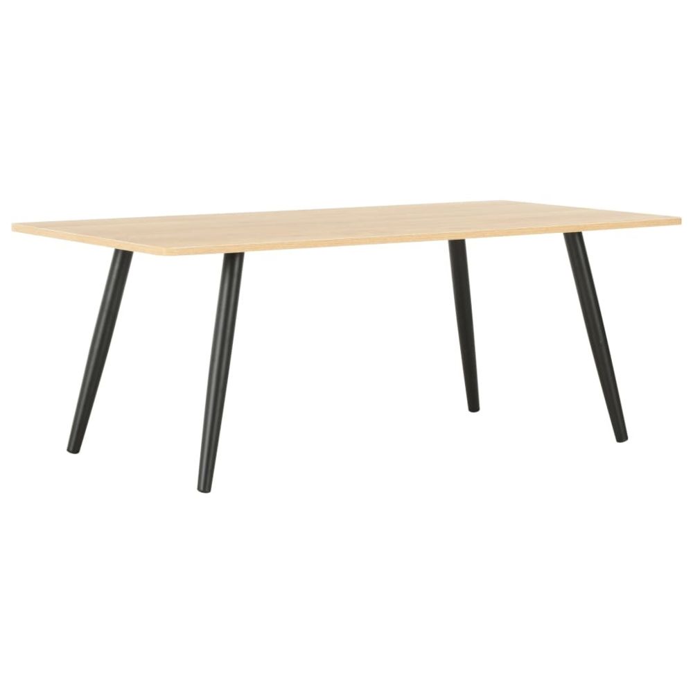 Vidaxl - vidaXL Table basse Noir et chêne 120x60x46 cm - Tables à manger