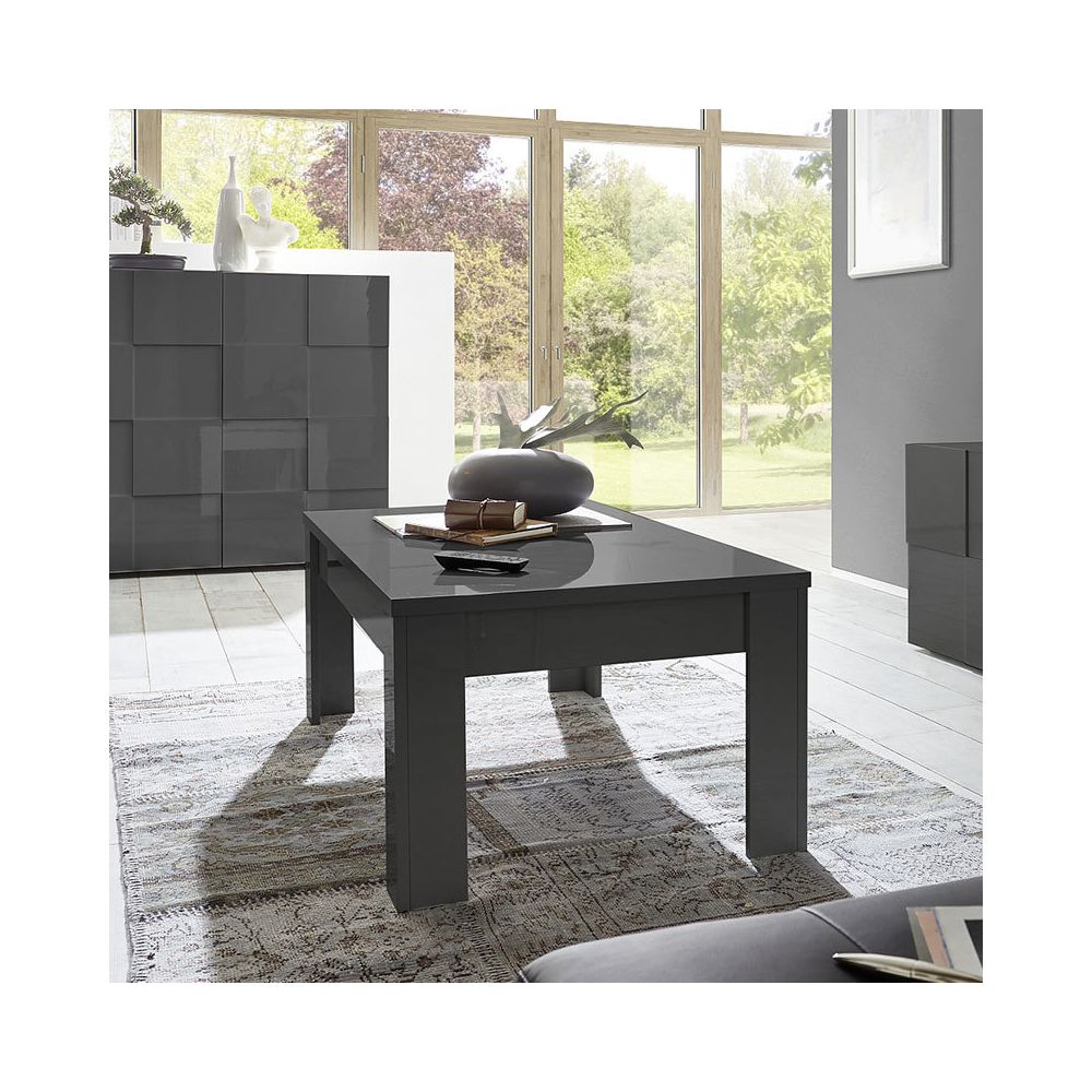 Kasalinea - Table basse de salon gris laqué design DOMINOS 2 - Tables à manger