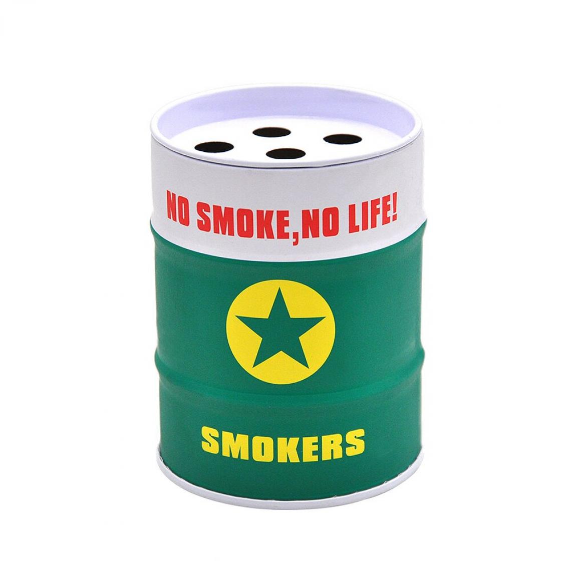 Universal - Boîte à cigarettes en aluminium, fût d'essence en acier inoxydable, cendrier en métal(Vert) - Cendriers