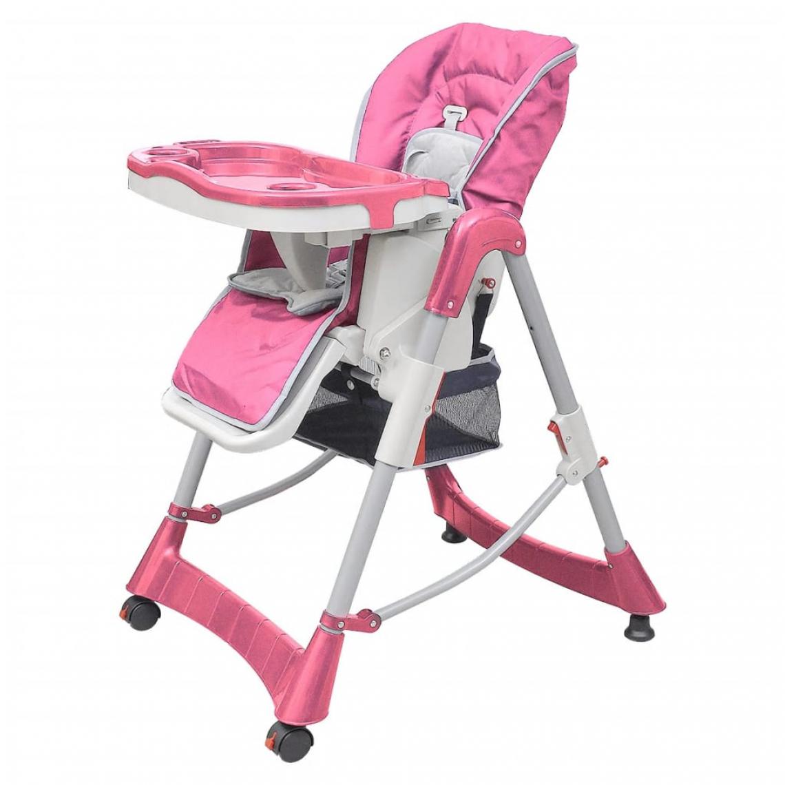 Icaverne - Chic Mobilier pour bébés et tout-petits collection Berlin Chaise haute pour bébés Deluxe Rose Hauteur réglable - Chaises