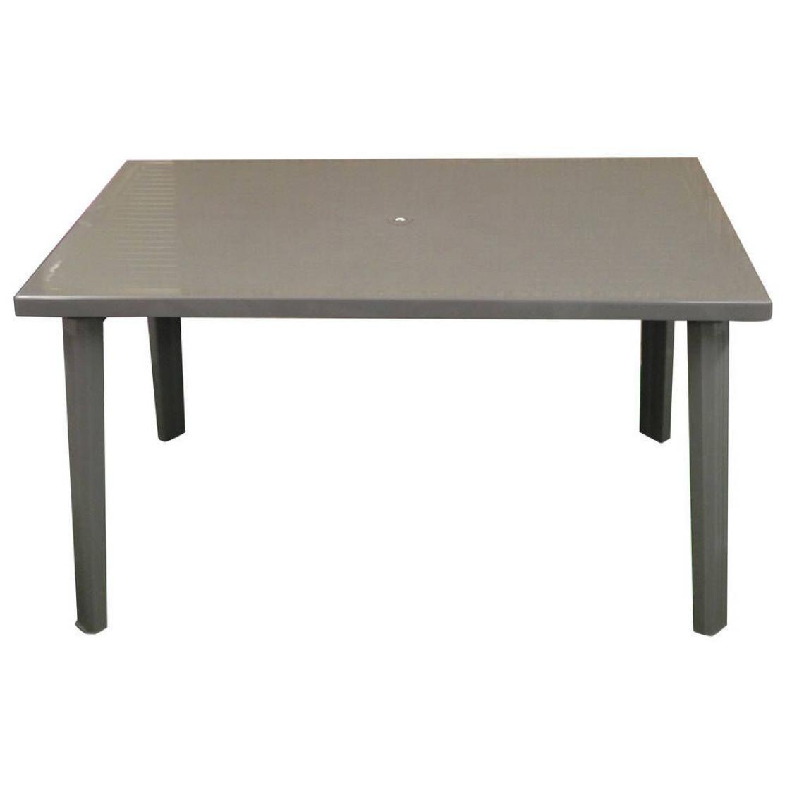 Alter - Table rectangulaire en plastique, couleur taupe, 130x 75 x h72 cm - Tables à manger