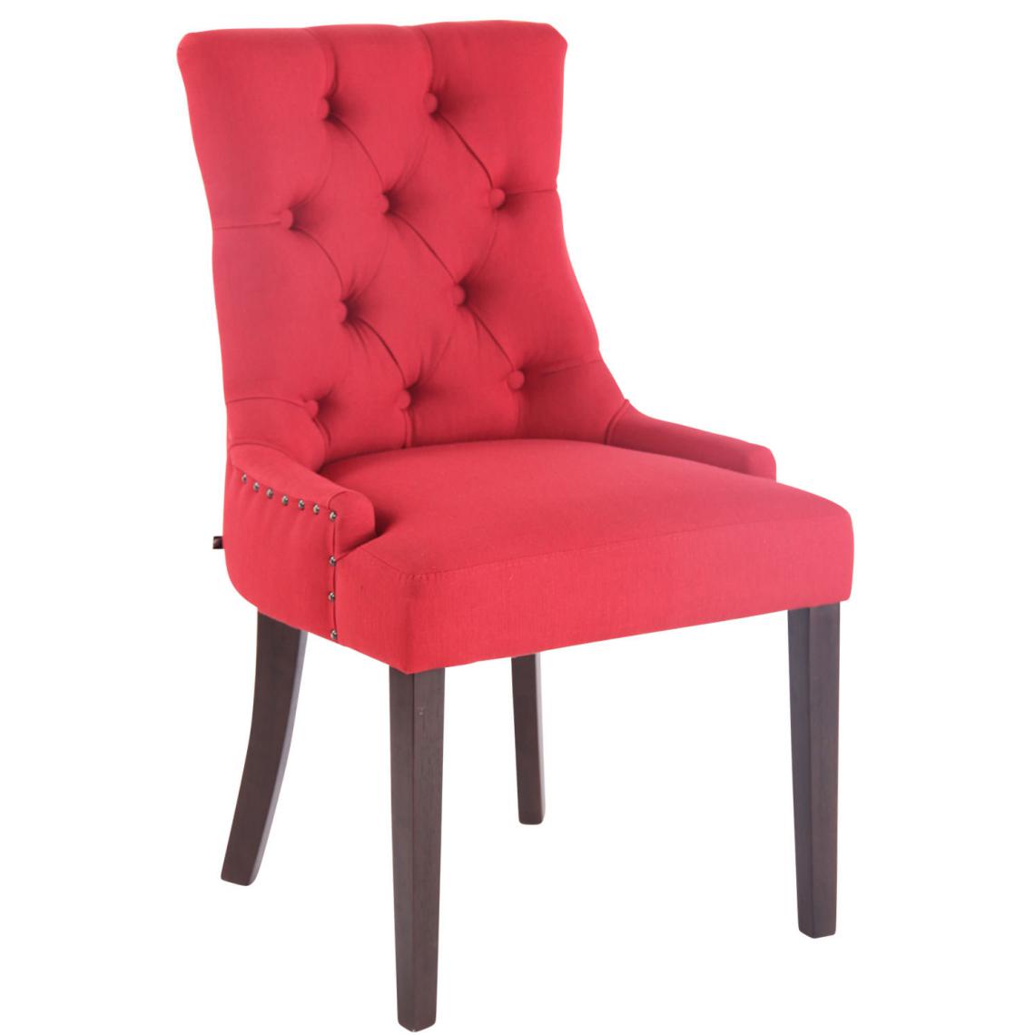Icaverne - Contemporain Chaise de salle à manger tissu famille Athènes antique couleur rouge - Chaises