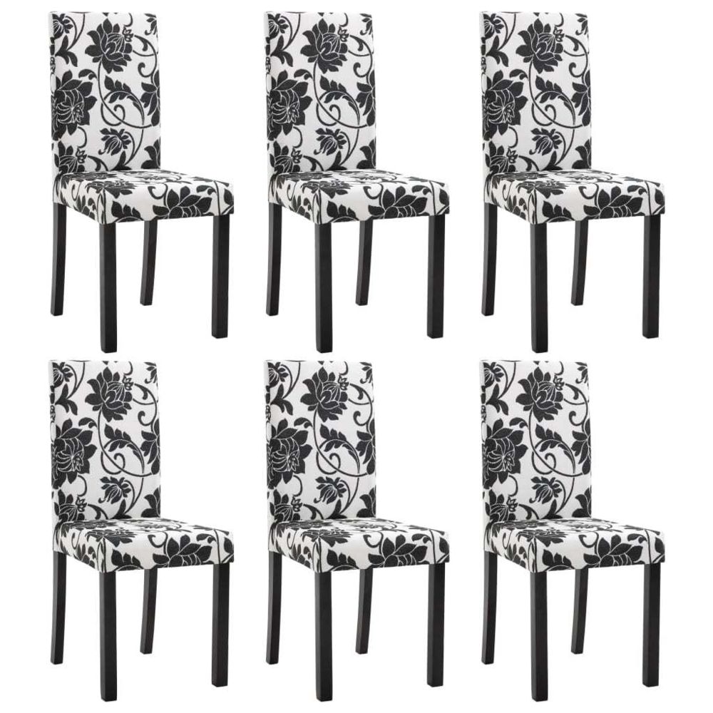 marque generique - Icaverne - Chaises de cuisine & de salle à manger famille Chaises de salle à manger 6 pcs Noir Tissu - Chaises
