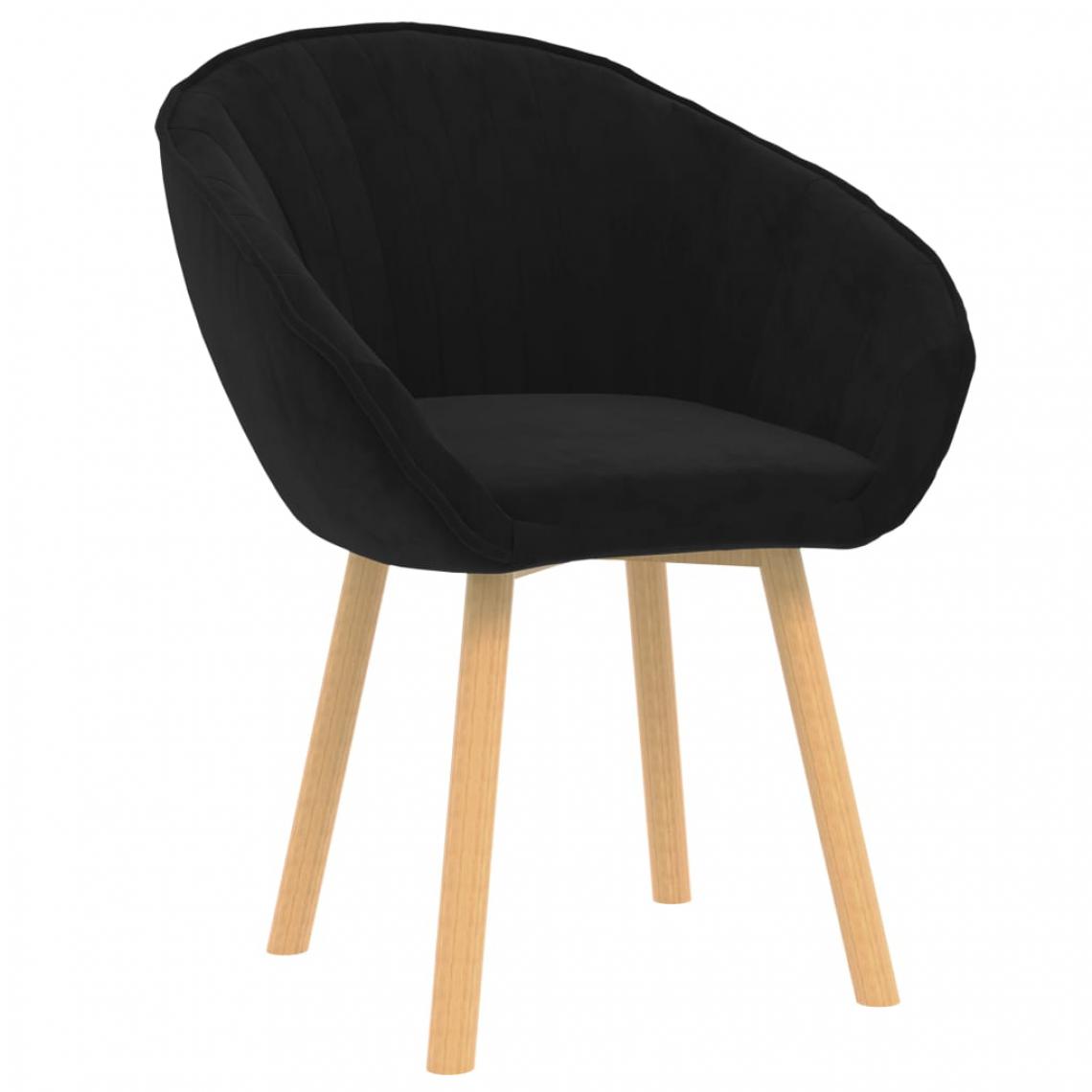 Icaverne - Moderne Fauteuils et chaises gamme Antananarivo Chaise de salle à manger Noir Velours - Chaises