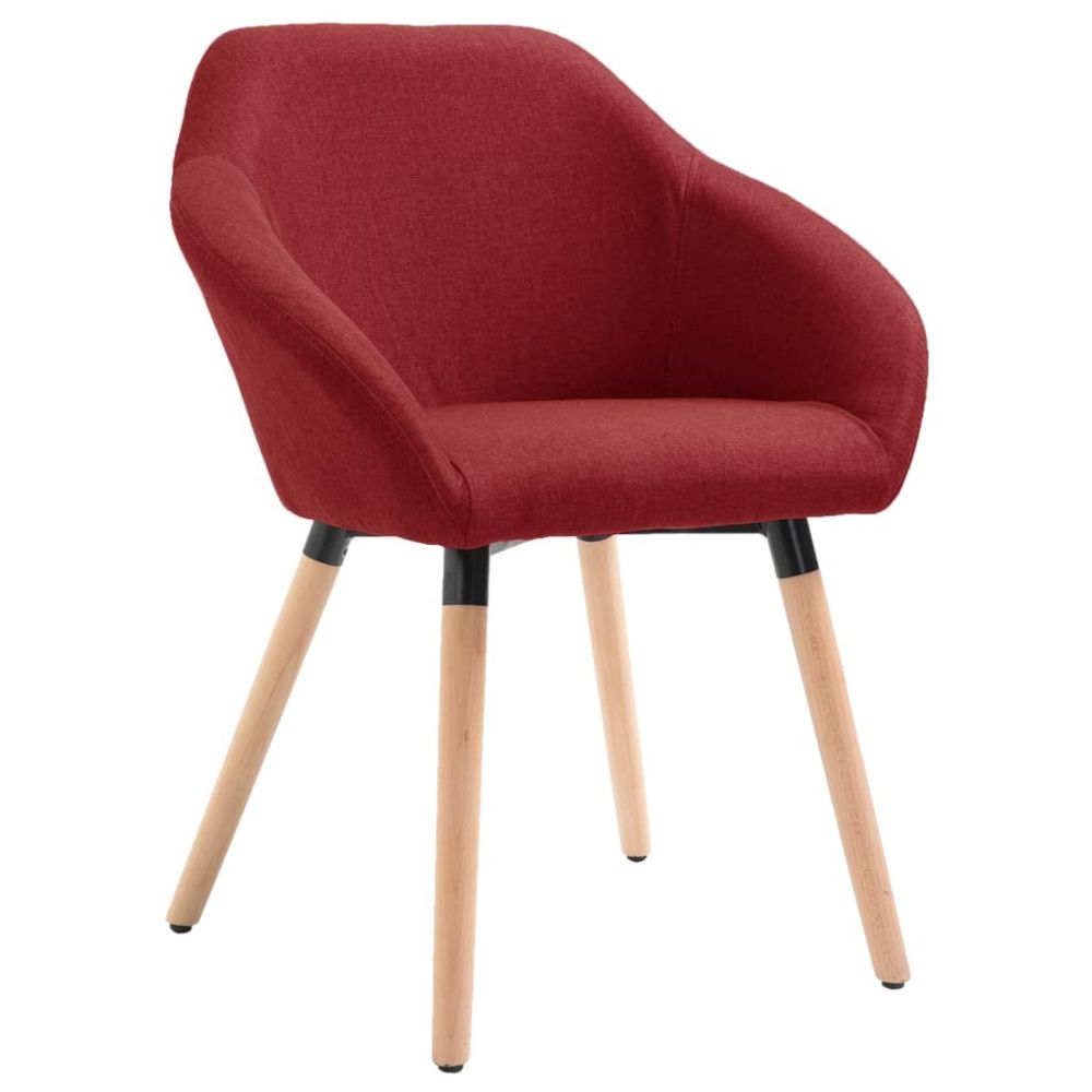 marque generique - sublime Fauteuils et chaises famille Sofia Chaise de salle à manger Rouge bordeaux Tissu - Chaises
