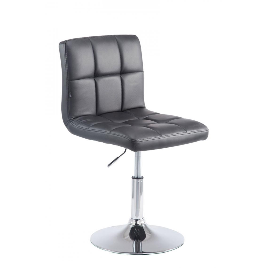 Decoshop26 - Lot de 2 chaises de salle à manger style moderne et design en similicuir noir hauteur réglable pivotant pieds en métal 10_0000084 - Chaises