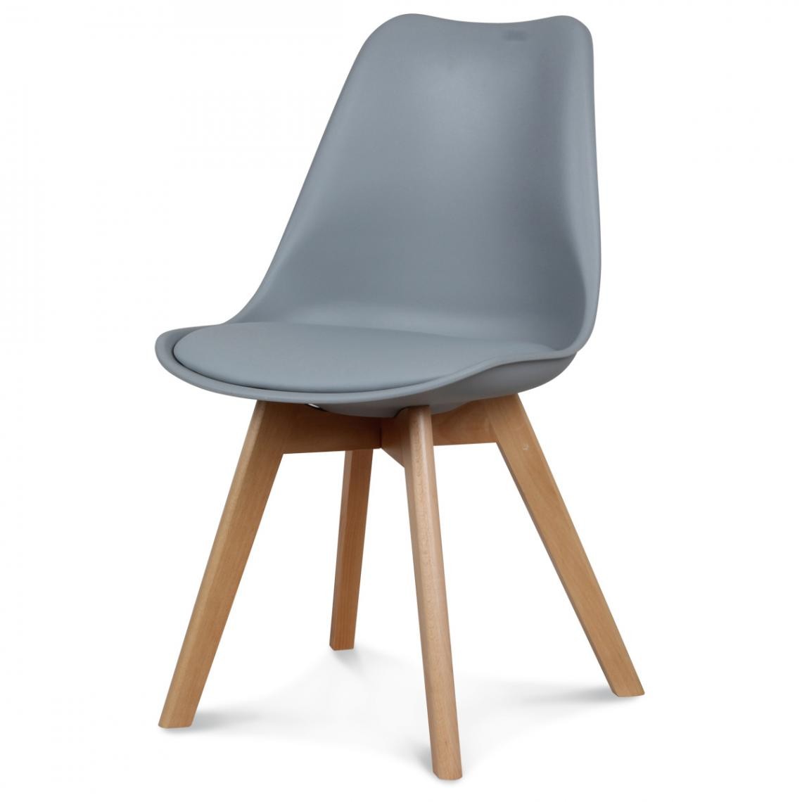 OPJET - Chaise Design Style Scandinave Grise ESBEN - Chaises
