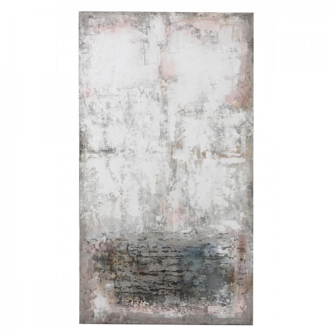Dansmamaison - Tableau Abstrait Blanc/Gris/Rose - L 10 x l 5 x H 185 cm - Tableaux, peintures