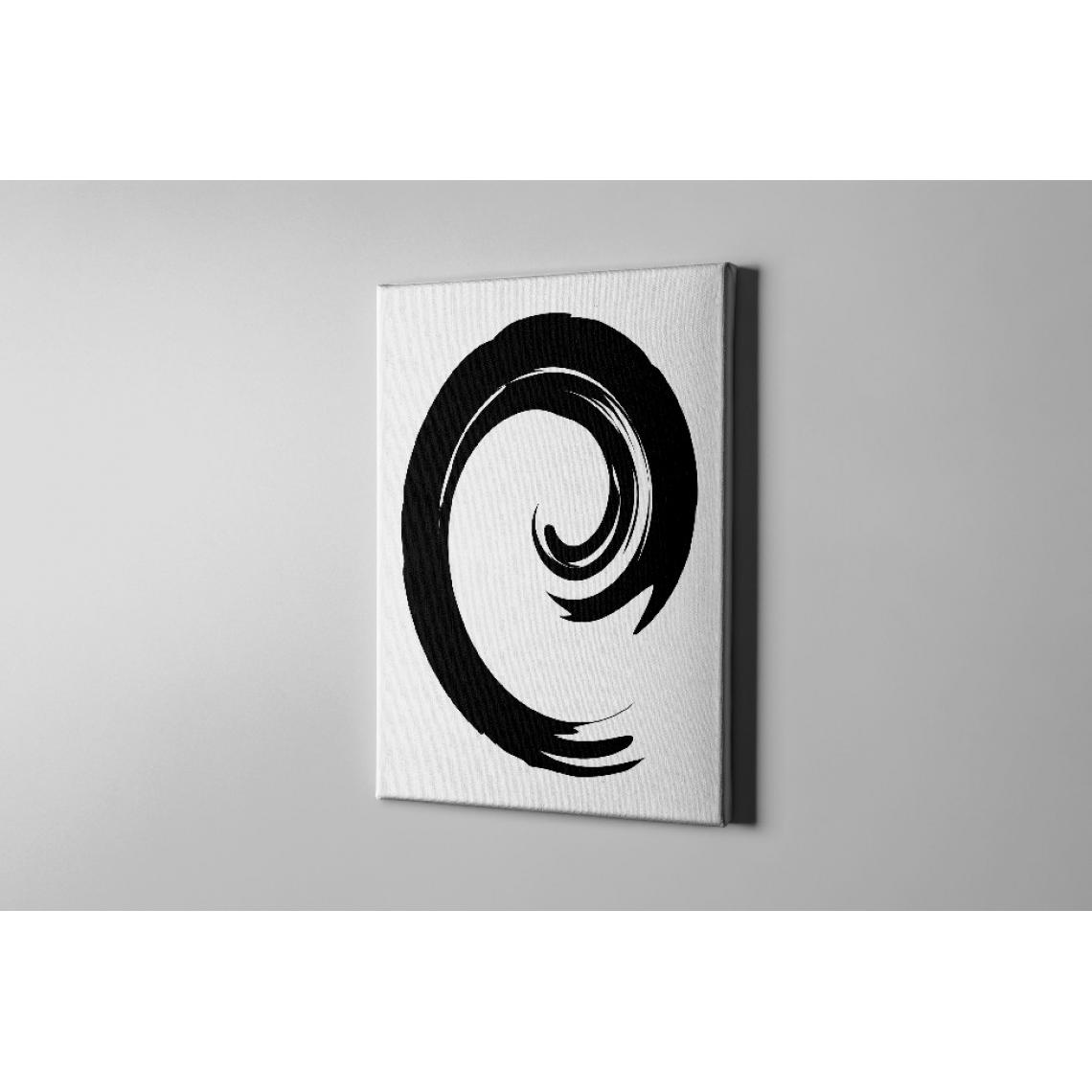 Homemania - HOMEMANIA Tableau sur toile Spirale - Blanc, noir - 100 x 3 x 150 cm - Tableaux, peintures