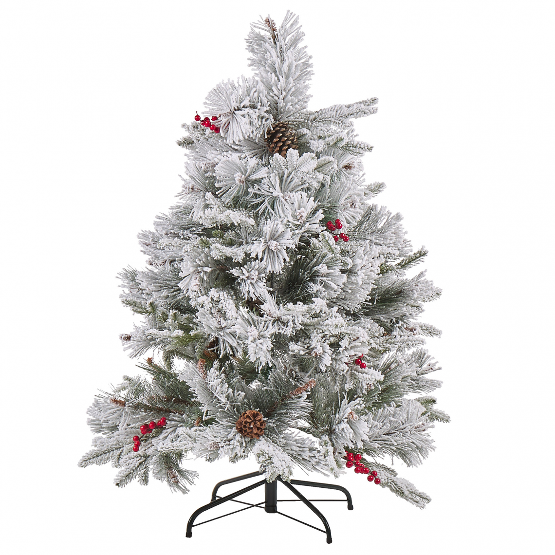 Beliani - Sapin de Noël artificiel effet neige 120 cm blanc MASALA - Sapin de Noël