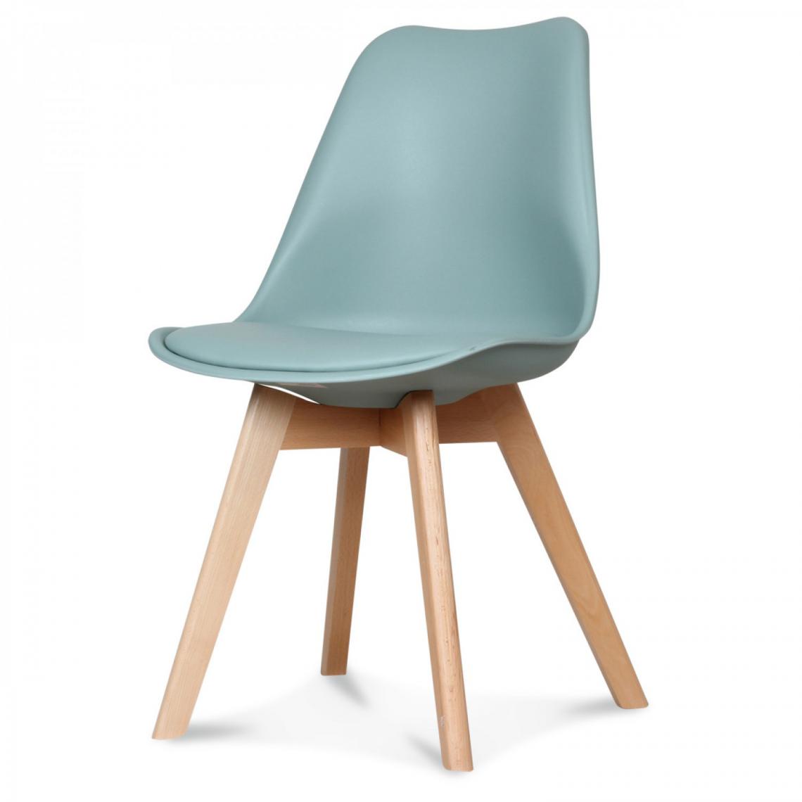 OPJET - Chaise Design Style Scandinave Vert Gris ESBEN - Chaises