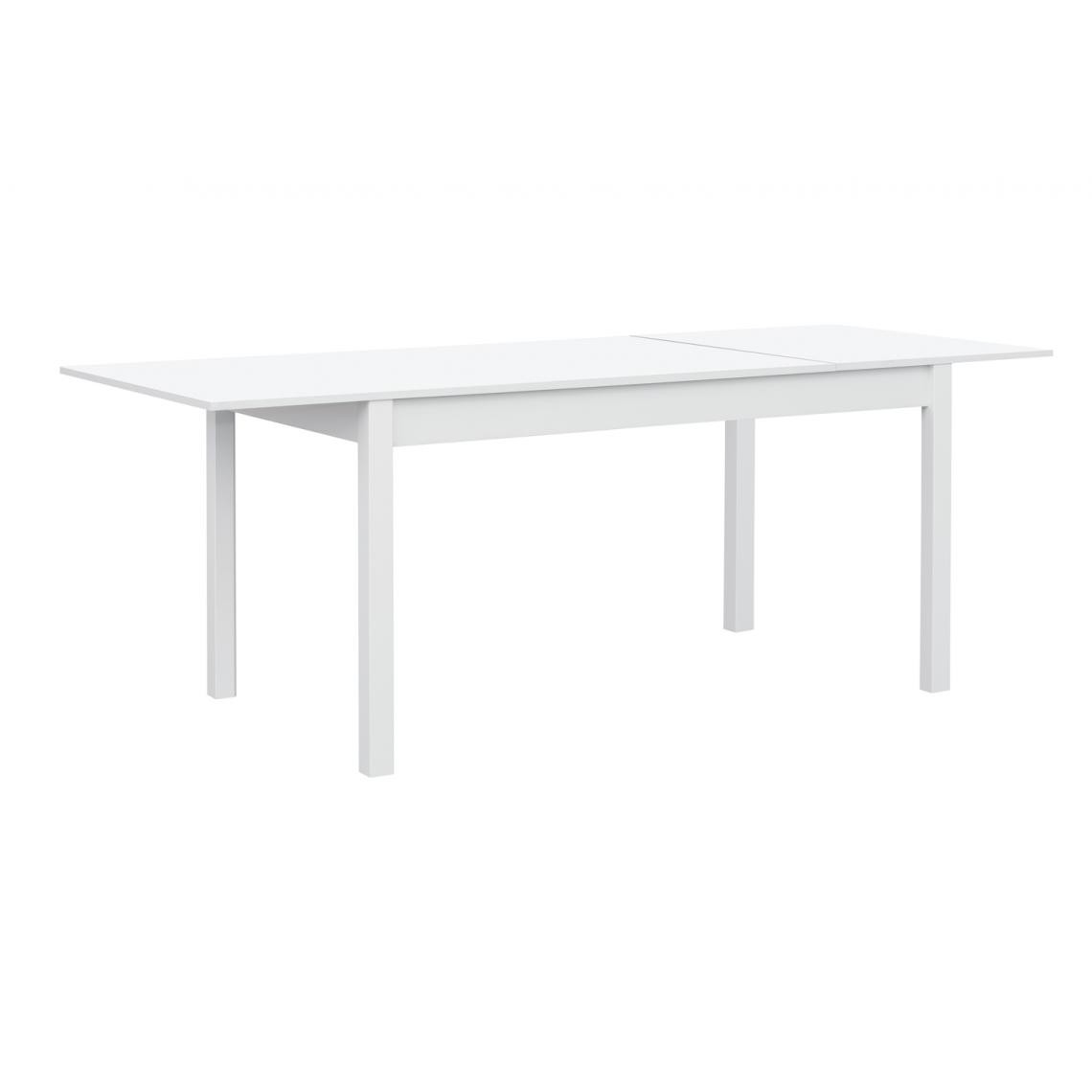 Pegane - Table à manger extensible coloris Blanc - longueur 140/80 x profondeur 80 cm - Tables à manger