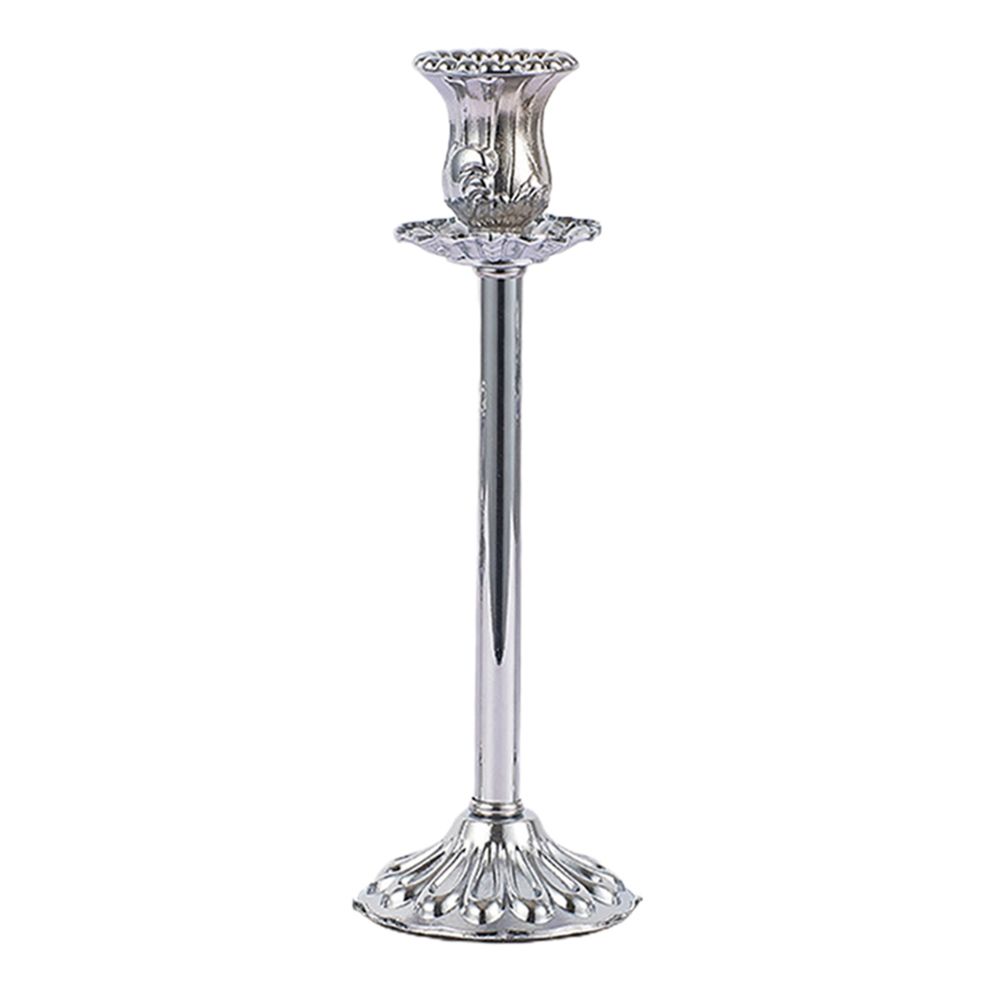 marque generique - Porte-chandelier Conique En Métal Argenté Pour Table De Mariage à La Maison L - Bougeoirs, chandeliers