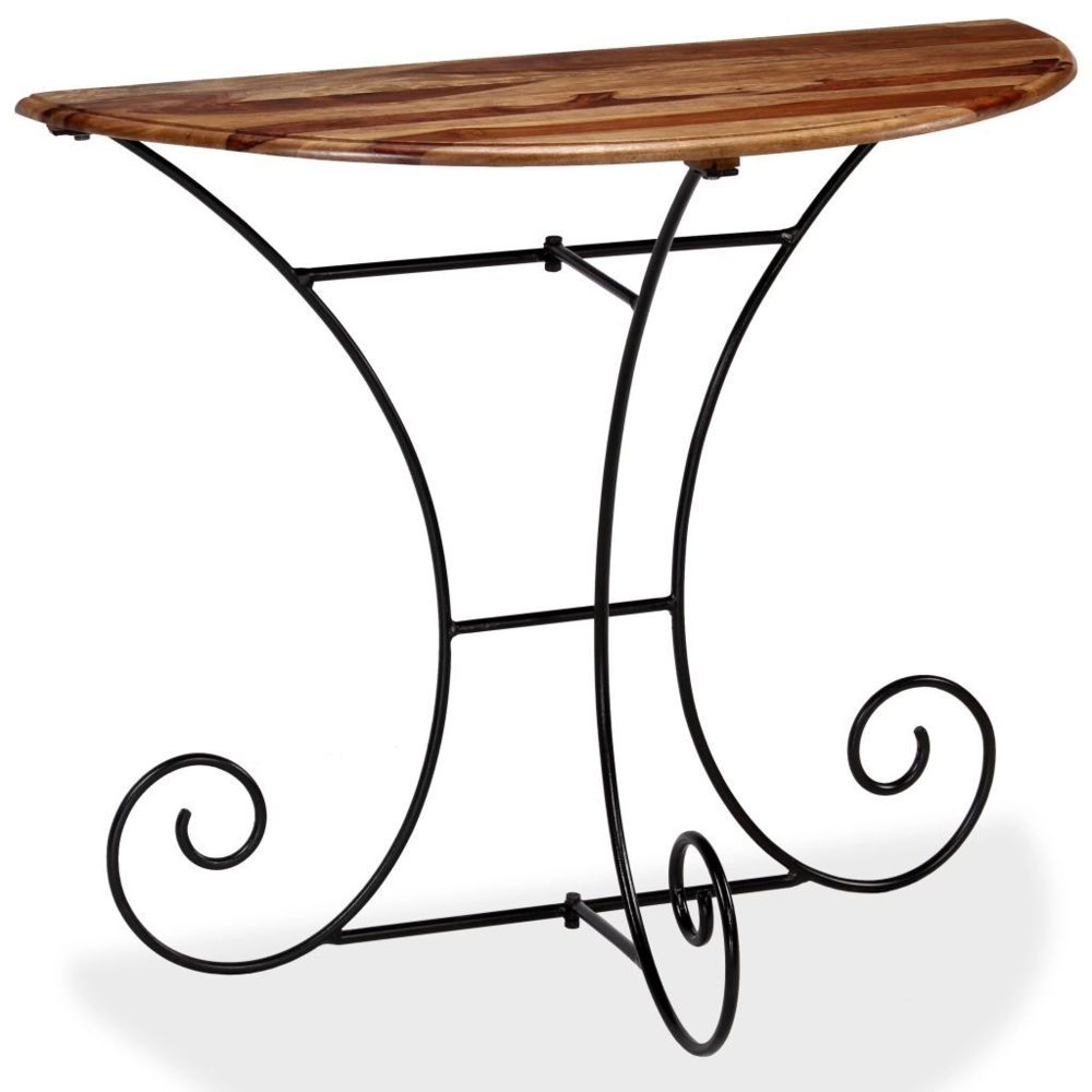 Vidaxl - vidaXL Table console Bois Demi-ronde 90 x 45 x 75 cm - Tables à manger