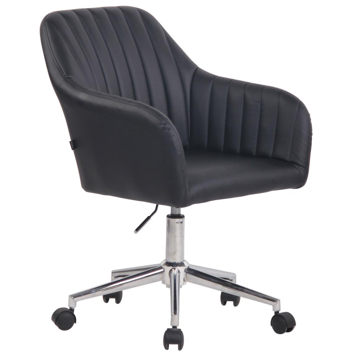 Icaverne - Superbe Chaise de bureau en similicuir reference Moroni couleur noir - Chaises