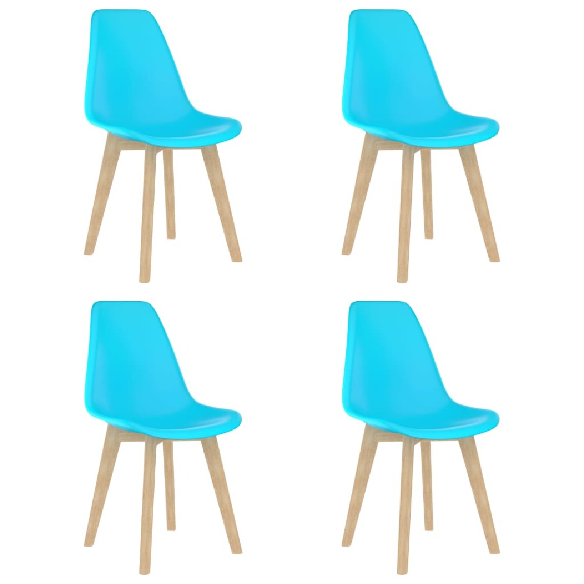 Chunhelife - Chunhelife Chaises de salle à manger 4 pcs Bleu Plastique - Chaises