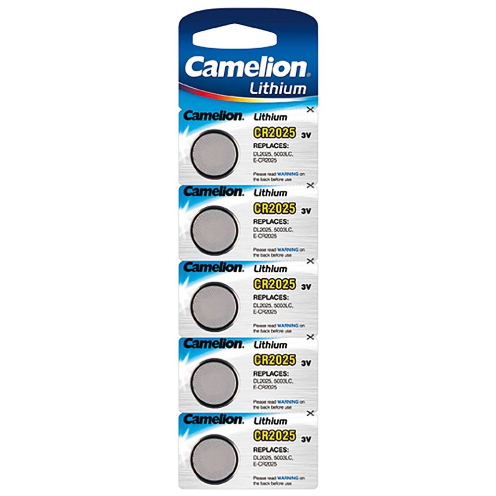 Camelion - Lot de 5 piles lithium CR2025 3V - Piles rechargeables