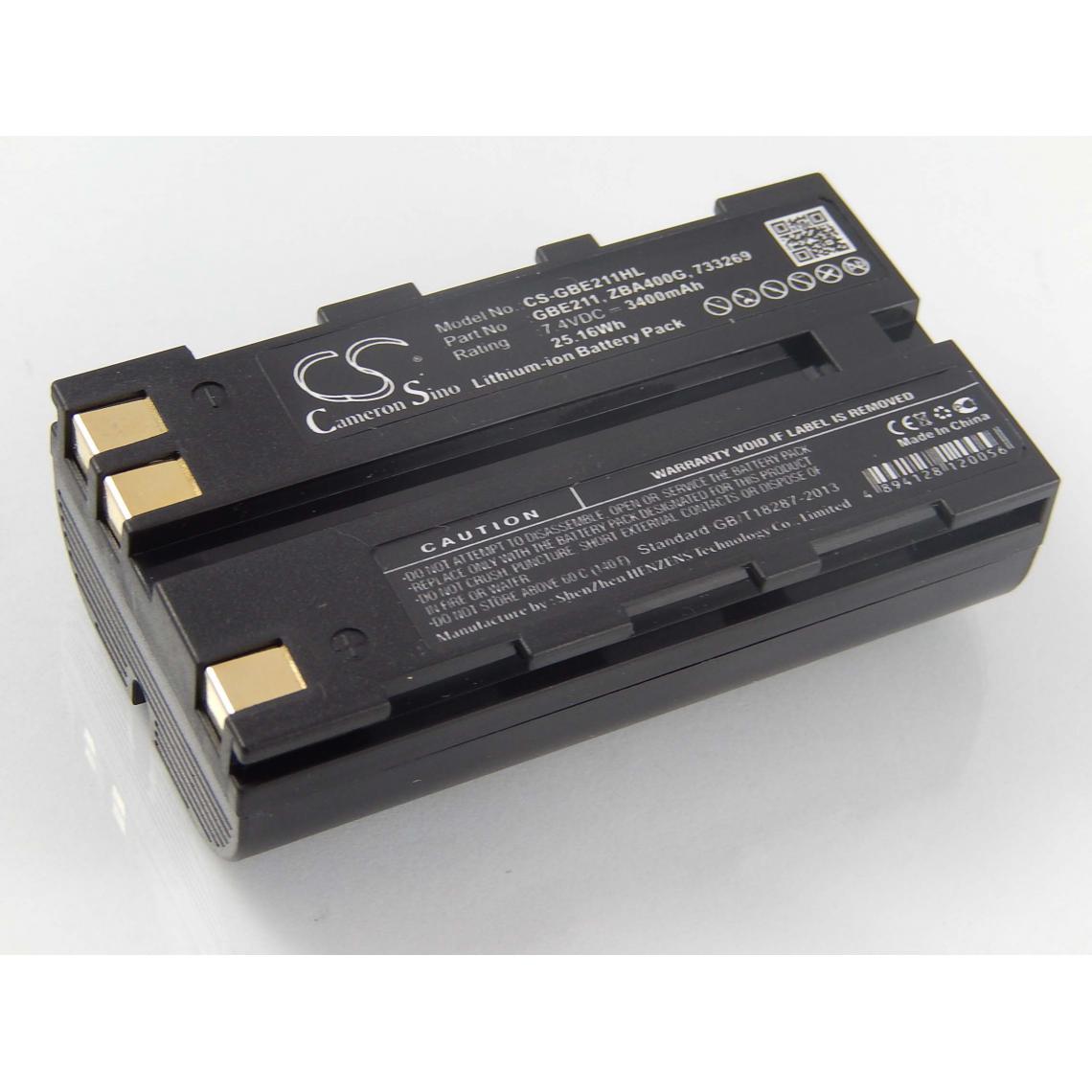 Vhbw - vhbw Batterie compatible avec Leica GS20, RCS1100, RX1200, RX900 dispositif de mesure laser, outil de mesure (3400mAh, 7,4V, Li-ion) - Piles rechargeables