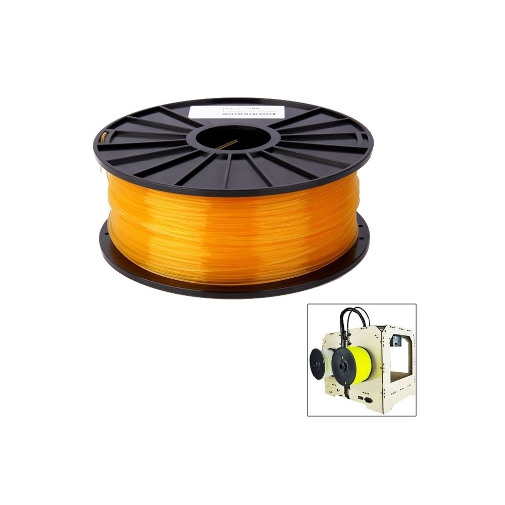 Wewoo - Filaments d'imprimante 3D transparents PLA 3,0 mmenviron 115 m Orange - Imprimante 3D