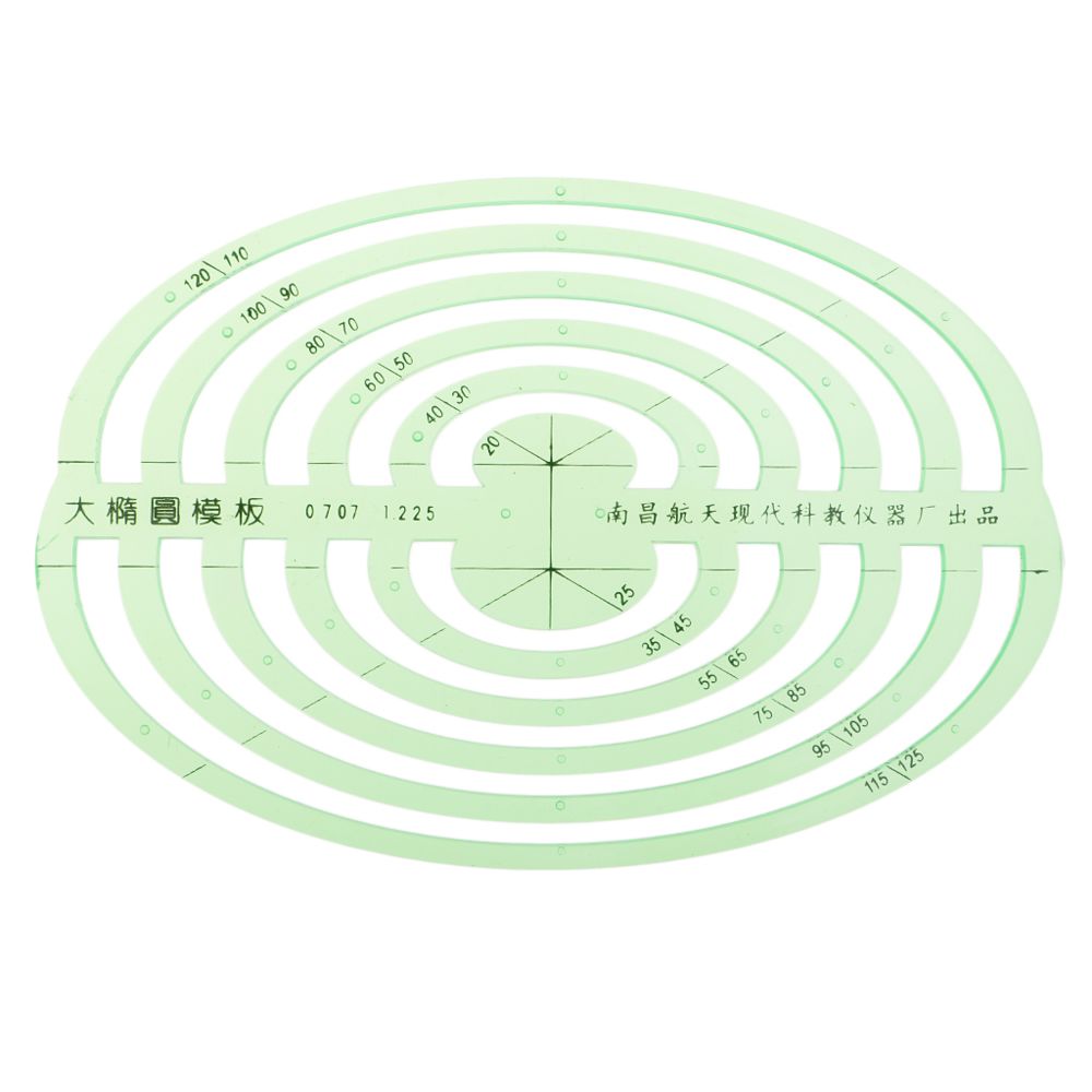 marque generique - 1pc modèles de dessin en plastique mesurant les règles géométriques grand ovale - Tablette Graphique