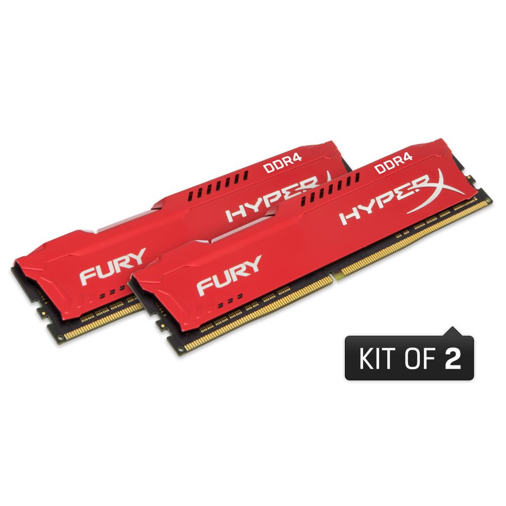 Hyperx - FURY Red 32GO (2x16 Go) - 3466MHz - CL19 - RAM PC Fixe