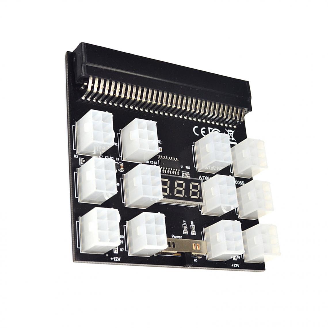 marque generique - Adaptateur PCI-E 12V 12x6 Broches, Filtre à Condensateur à Semi-conducteurs, Conversion de l'alimentation pour GPU mining 1200W 750W - Connectique et chargeur pour tablette