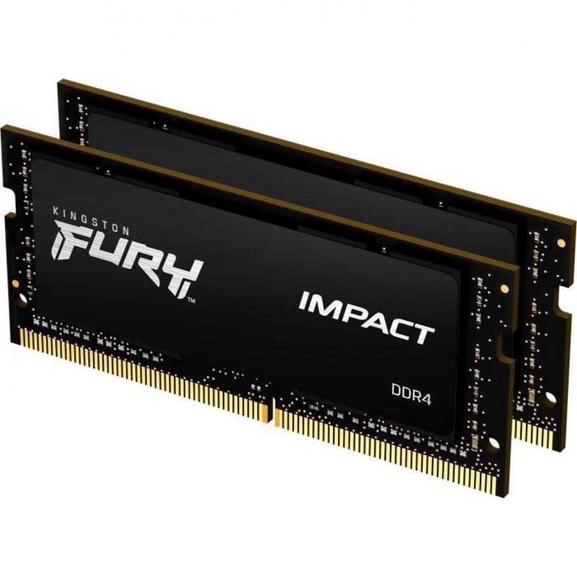 Kingston - Kingston FURY Impact Mémoire 16 Go (2 x 8 Go) DDR4 3200 MHz CL20 - RAM PC Fixe
