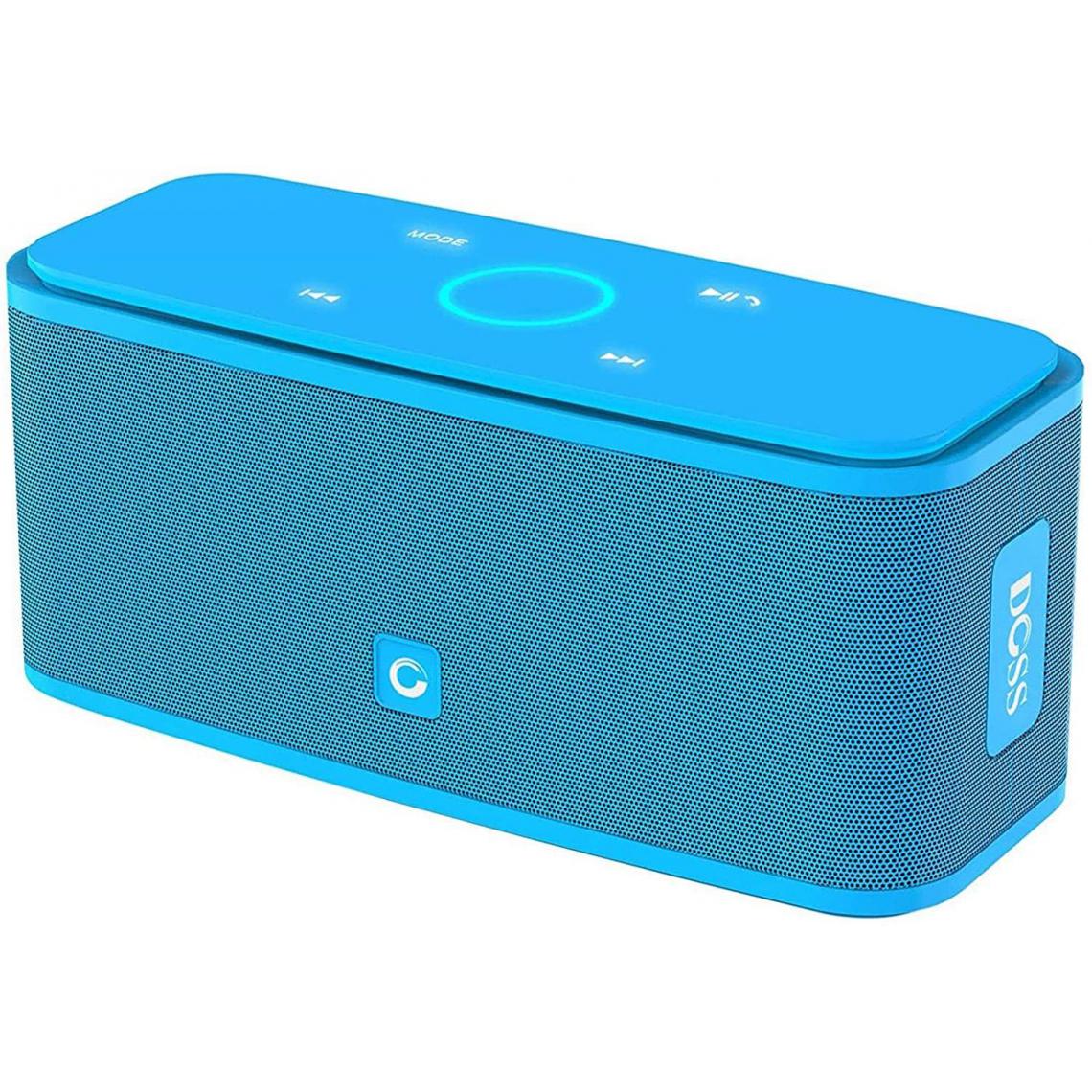Chrono - Haut-parleur Bluetooth DOSS SoundBox Haut-parleur tactile portable sans fil 12 W, 14 heures de lecture et haut-parleur sans fil à double entraînement, avec carte TF, microphone et basses pures(Bleu) - Enceintes Hifi