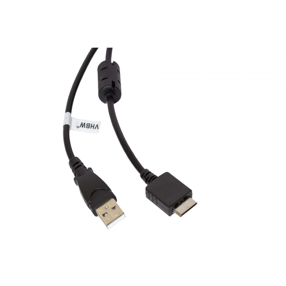 Vhbw - vhbw câble de données USB (type A sur lecteur MP3) câble de chargement compatible avec Sony Walkman NWZ-E574, NWZ-E575 lecteur MP3 - noir, 150cm - Alimentation modulaire