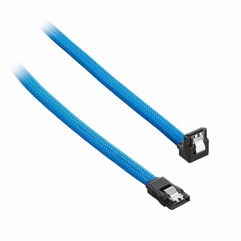 Cablemod - ModMesh Right Angle SATA 3 Cable 30cm - Light Bleu - Câble tuning PC