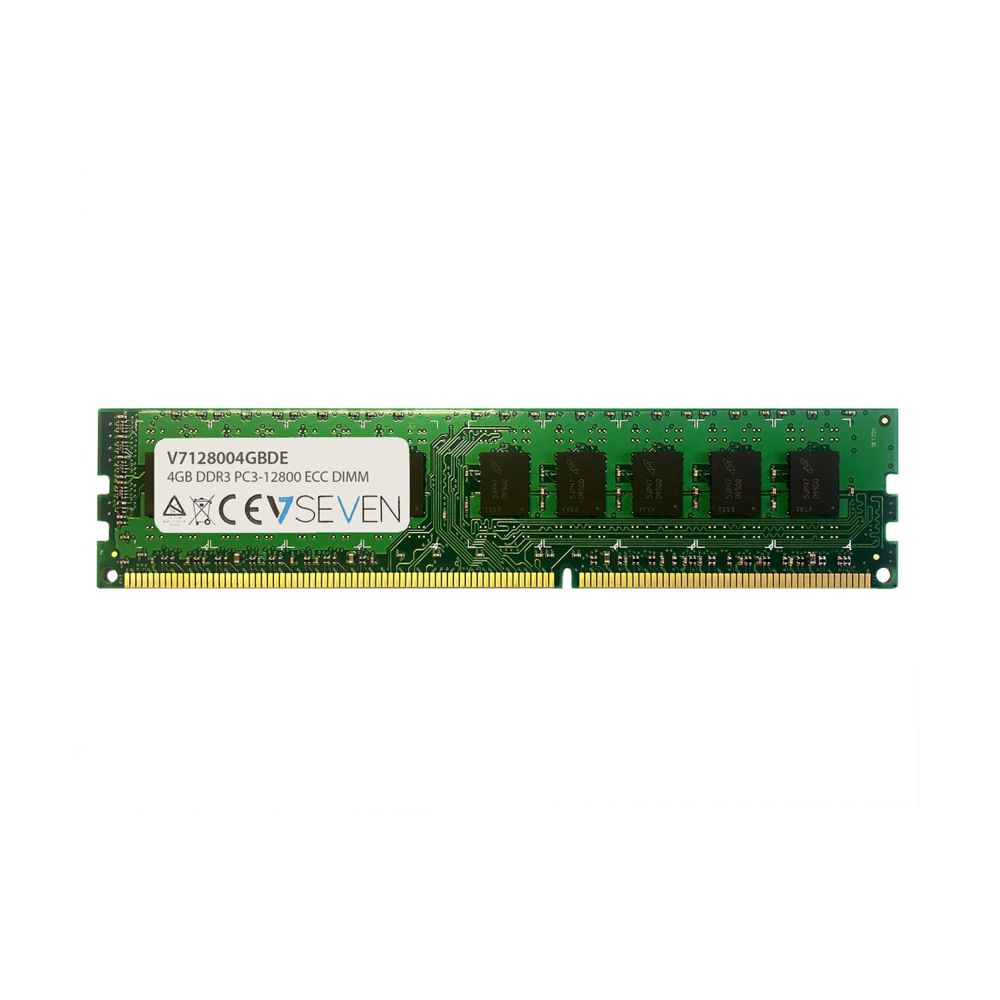 V7 - V7 DDR3 4Gb 1600MHz cl11 ecc dimm pc3-12800 1.5v (V7128004GBDE) - RAM PC Fixe