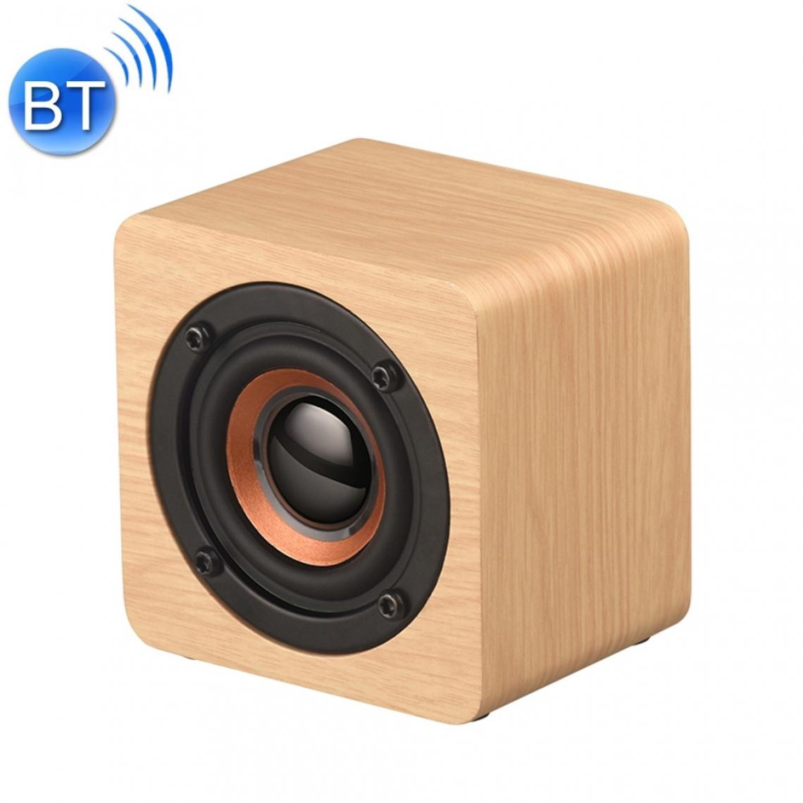 Wewoo - Enceinte Bluetooth Q1 en bois mini haut-parleur sans fil Mega Bass Portable jaune - Enceintes Hifi
