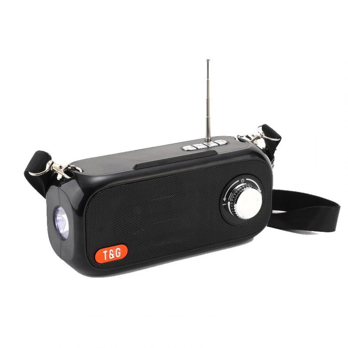 Universal - Haut-parleur Bluetooth sans fil extérieur Portable 3D Stéréo Subwoofer Multifonction Portable Support Radio Solar Charge | Haut-parleur Portable (Noir) - Enceinte PC
