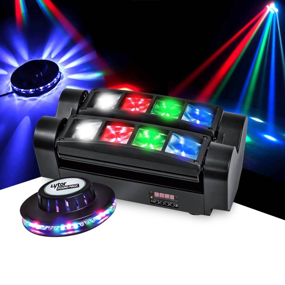Ghost - Mini Double BARLED à LEDs RGBW 8x3W DMX + Jeu lumière effet OVNI - Packs DJ