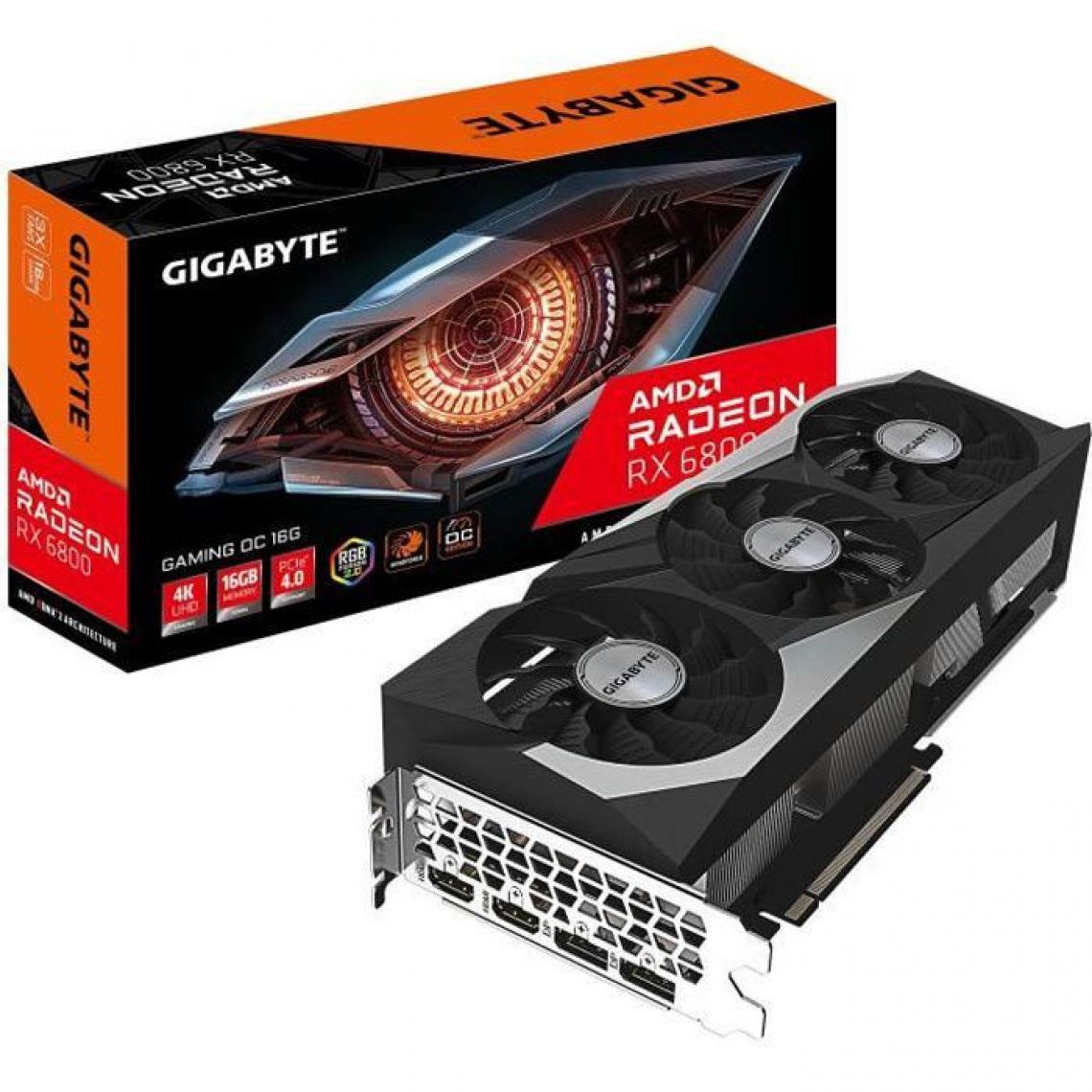 Gigabyte - GIGABYTE Radeon RX 6800 Gaming OC - 16 Go (GV-R68GAMING OC-16GD) - Carte Graphique NVIDIA