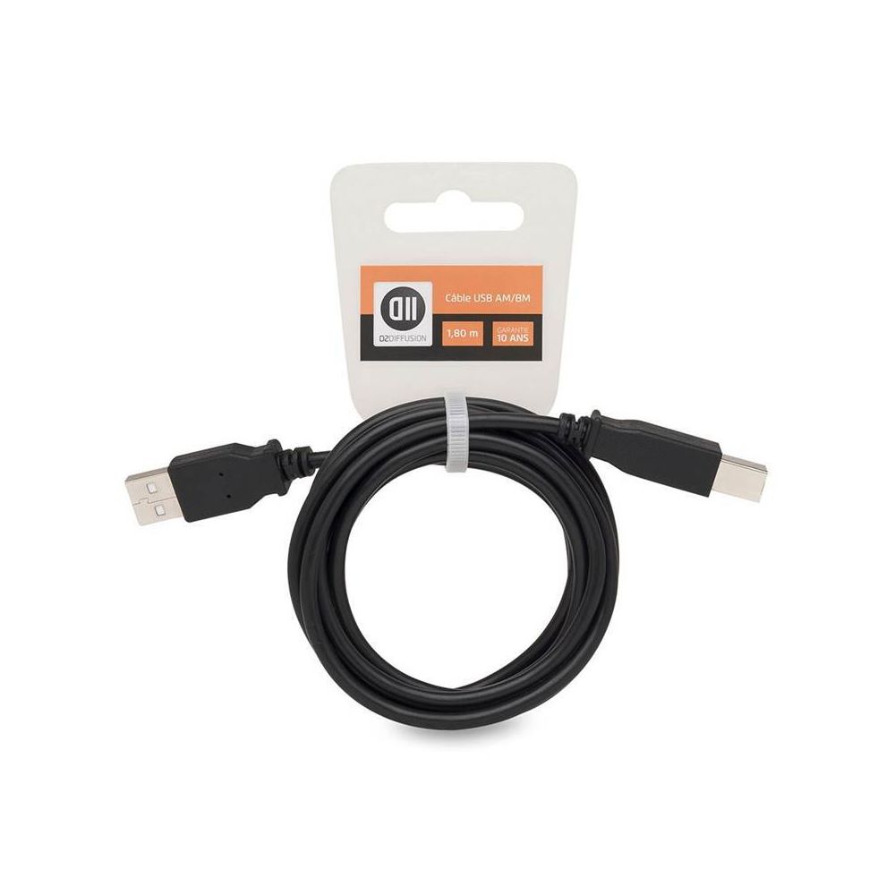 D2 Diffusion - D2 Diffusion Cable USB 2.0 A male/B male 1,80m - Câble USB