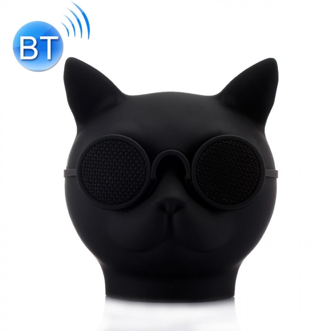 Wewoo - Enceinte Bluetooth Haut-parleur sans fil de forme Mini CatPrise en charge mains libres / carte Micro SD / FM Noir - Enceintes Hifi