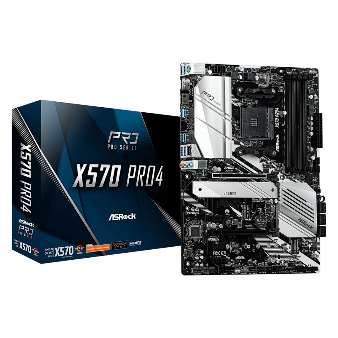 Asrock - AMD X570 PRO4 - ATX - Carte mère AMD
