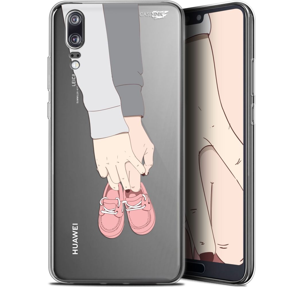 Caseink - Coque arrière Huawei P20 (5.8 ) Gel HD [ Nouvelle Collection - Souple - Antichoc - Imprimé en France] A Deux Mon Bébé - Coque, étui smartphone