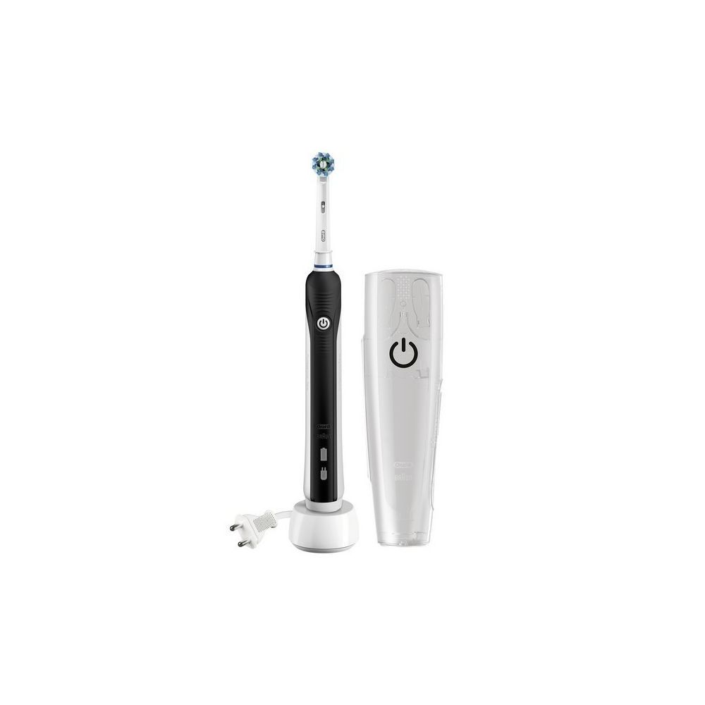 Oral-B - Brosse à dents électrique Oral-B 750 CrossAction Pro Noir Blanc - Brosse à dents électrique