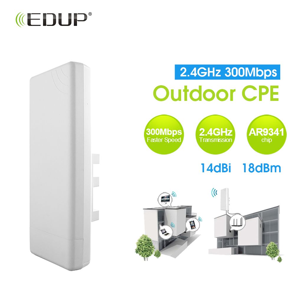 marque generique - edup ep-cpe2615 300mbps sans fil 2.4ghz extérieur cpe sans fil bridge ap - Modem / Routeur / Points d'accès