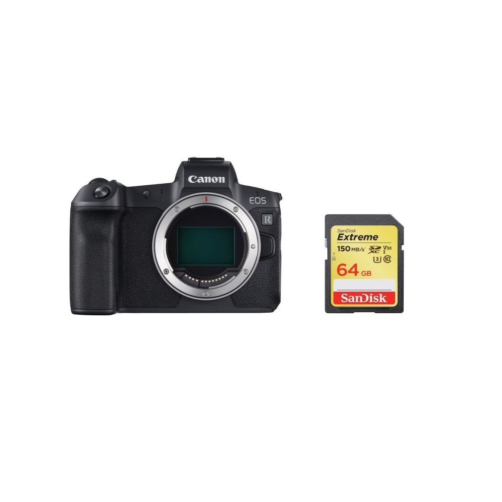 Canon - CANON EOS R Body Black + 64GB SD card - Reflex Grand Public