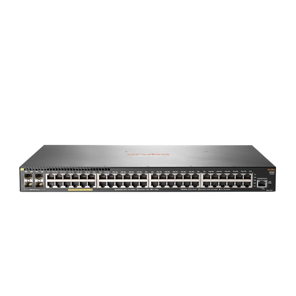 Hp - Aruba, a Hewlett Packard Enterprise company Aruba 2930F 48G PoE+ 4SFP Géré L3 Gigabit Ethernet (10/100/1000) Gris 1U Connexion Ethernet, supportant l'alimentation via ce port (PoE) - Switch