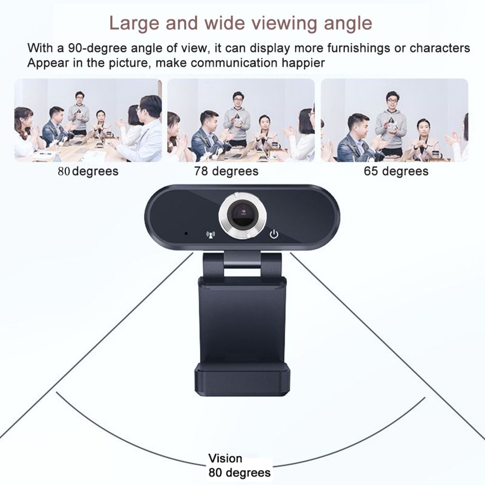 marque generique - Webcam 1080P avec Microphone USB 2.0 PC ordinateur portable ordinateur portable Web caméra pour les appels vidéo étudiant en ligne classe conférence - Webcam