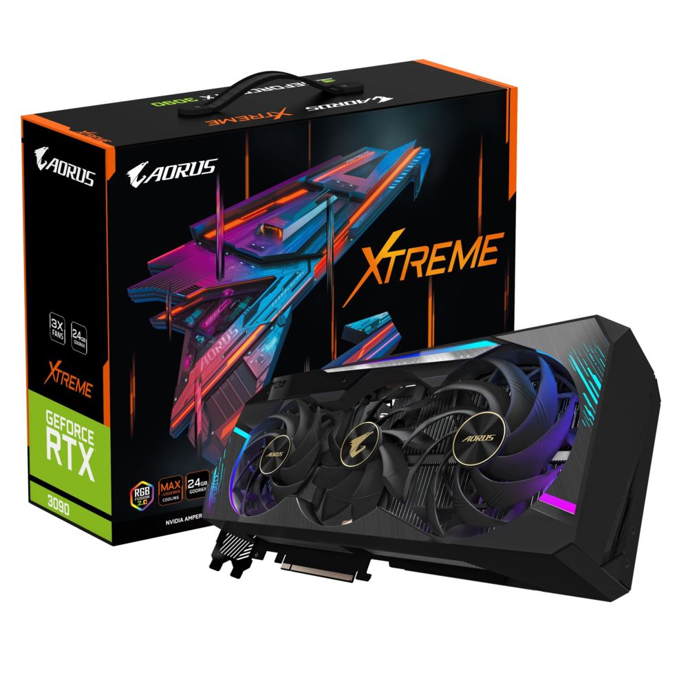 Gigabyte - GeForce RTX 3090 AORUS XTREME - Triple Fan - 24Go - Carte Graphique NVIDIA