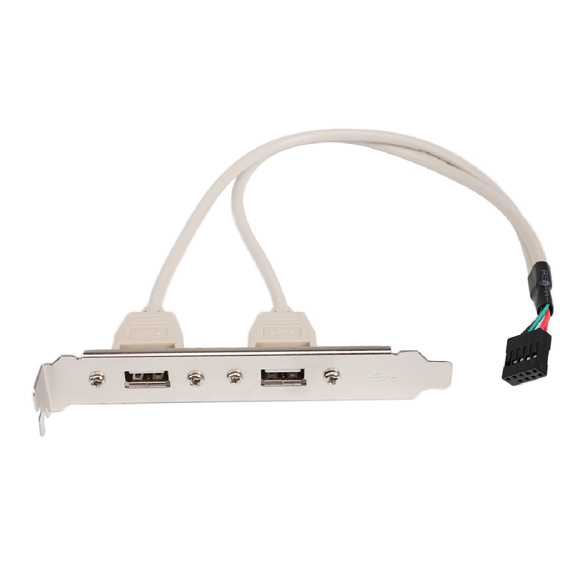marque generique - 2 Port USB 2.0 HUB Cable d'Expansion Cable Support De Panneau Arrière Et Plaque De Déflecteur - Hub